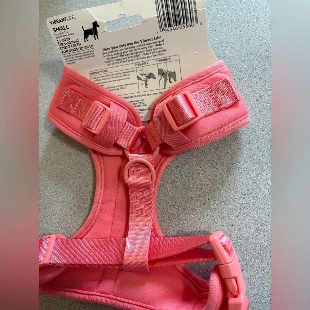 New Small  Vibrant Pink Pet Harness Adjustable straps  Comfortable padding